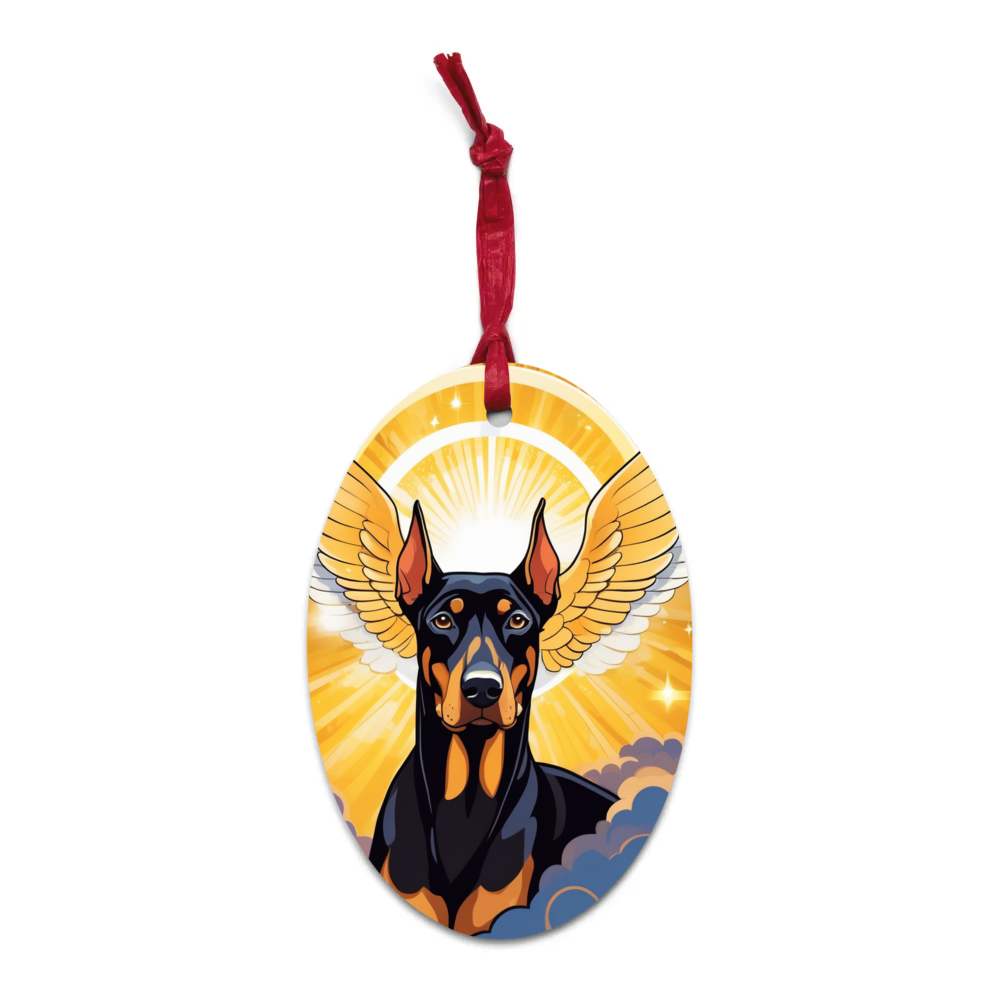 PugMug Custom Doberman Pinscher Wooden Ornament