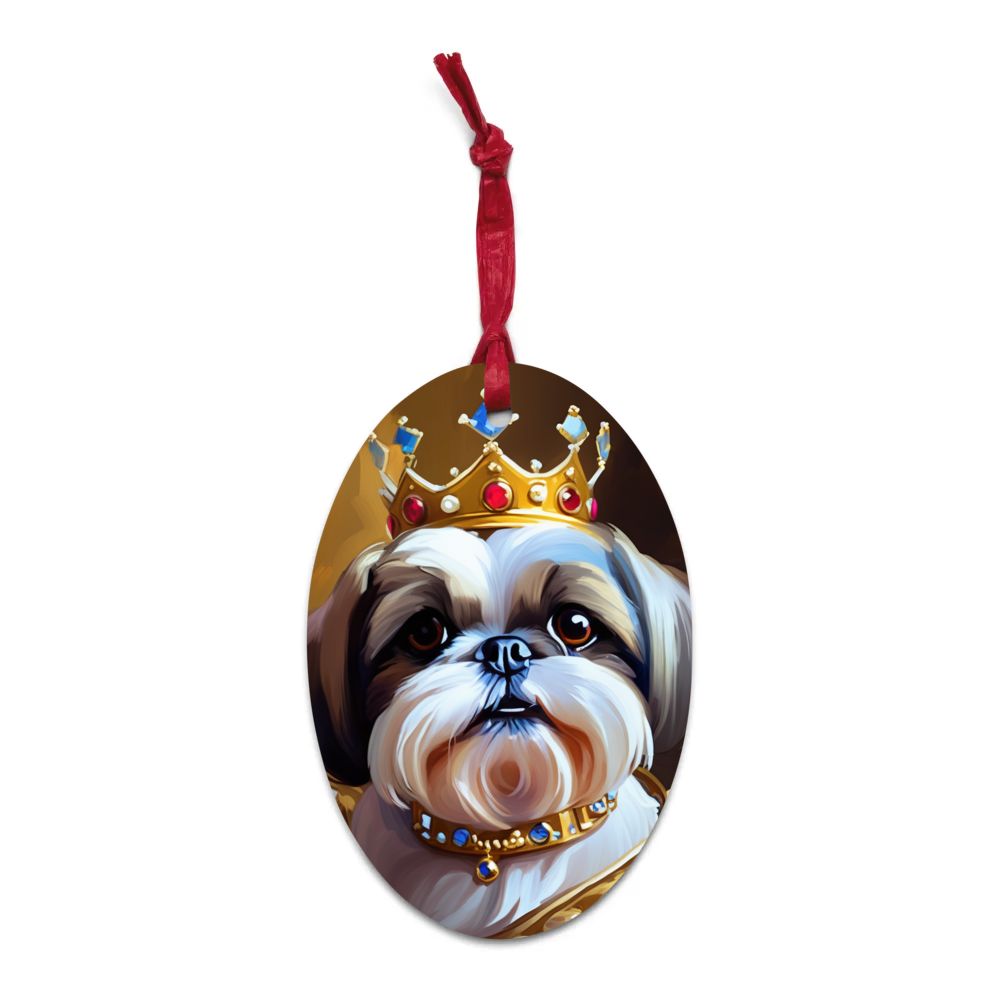 PugMug Custom Shih Tzu Wooden Ornament