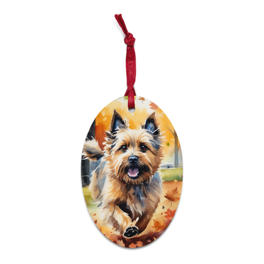 PugMug Custom Cairn Terrier Wooden Ornament