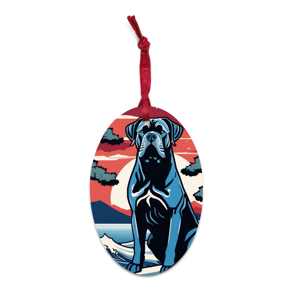 PugMug Custom Cane Corso Wooden Ornament