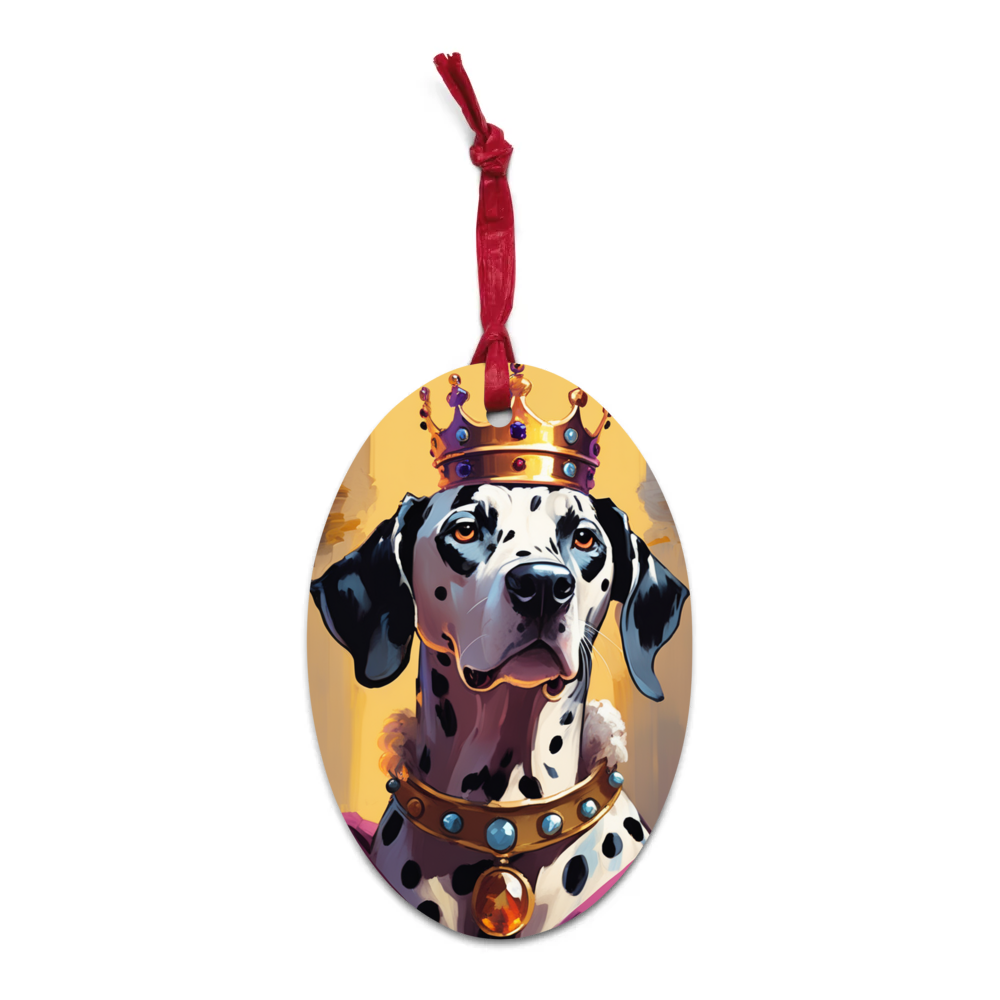 PugMug Custom Dalmatian Wooden Ornament