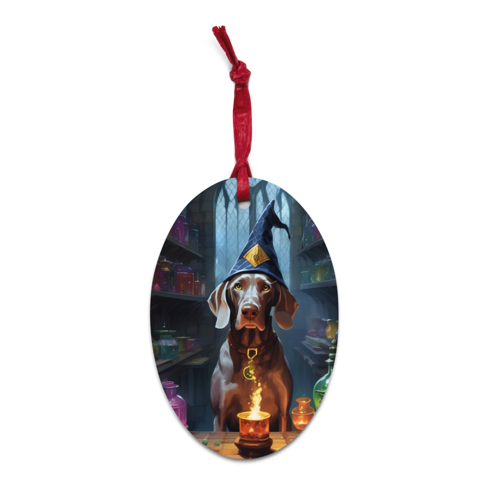 PugMug Custom Weimaraner Wooden Ornament