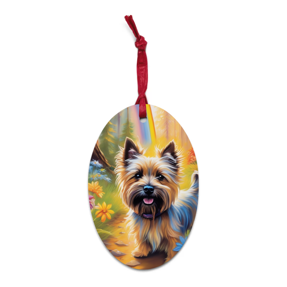 PugMug Custom Cairn Terrier Wooden Ornament