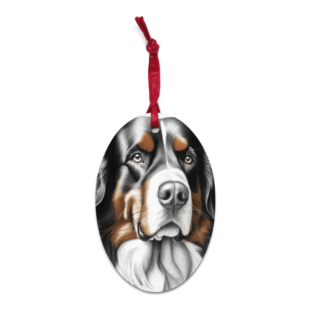PugMug Custom Bernese Mountain Dog Wooden Ornament