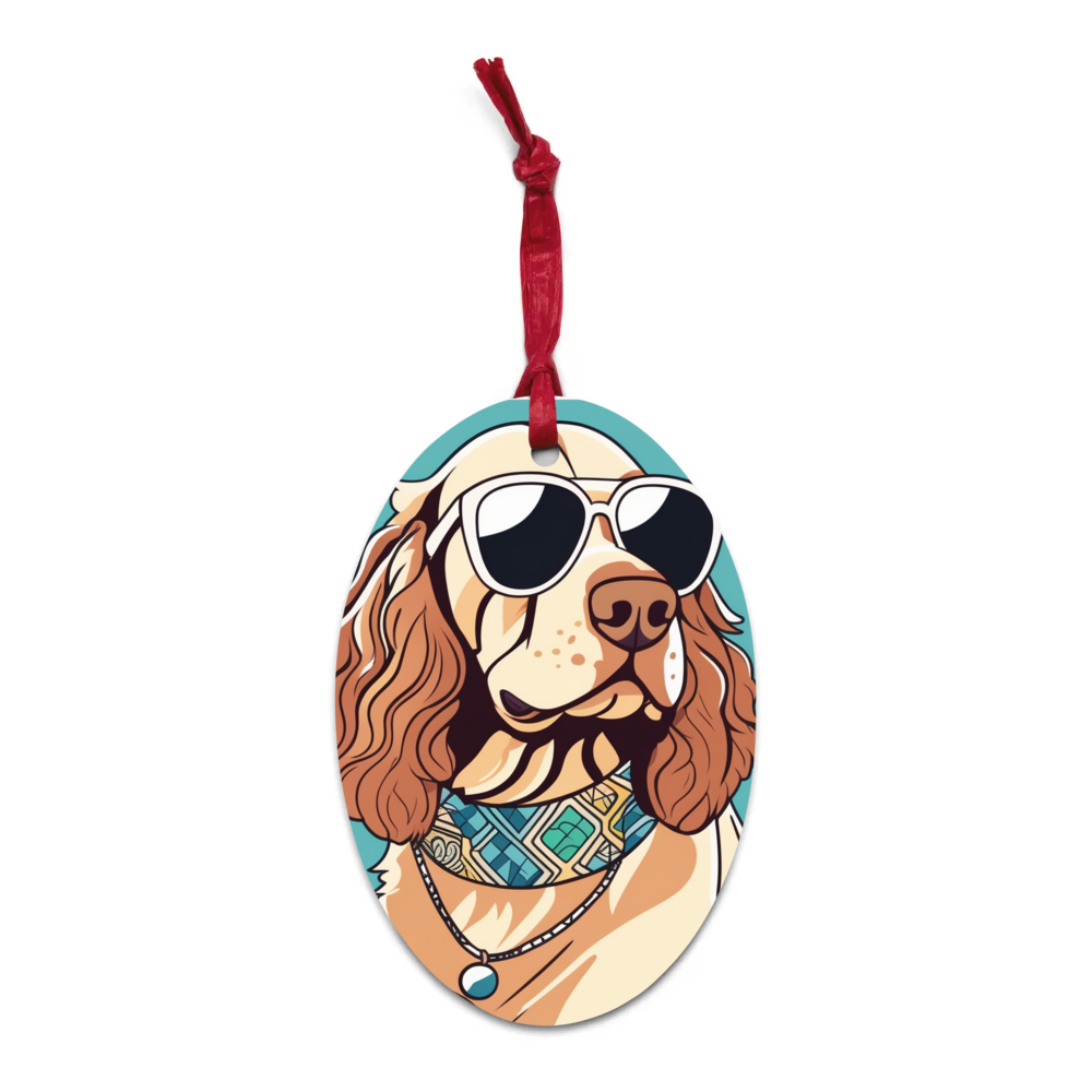 PugMug Custom Cocker Spaniel Wooden Ornament