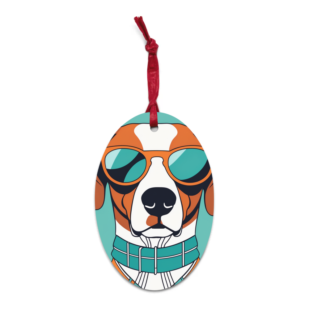 PugMug Custom Brittany Dog Wooden Ornament