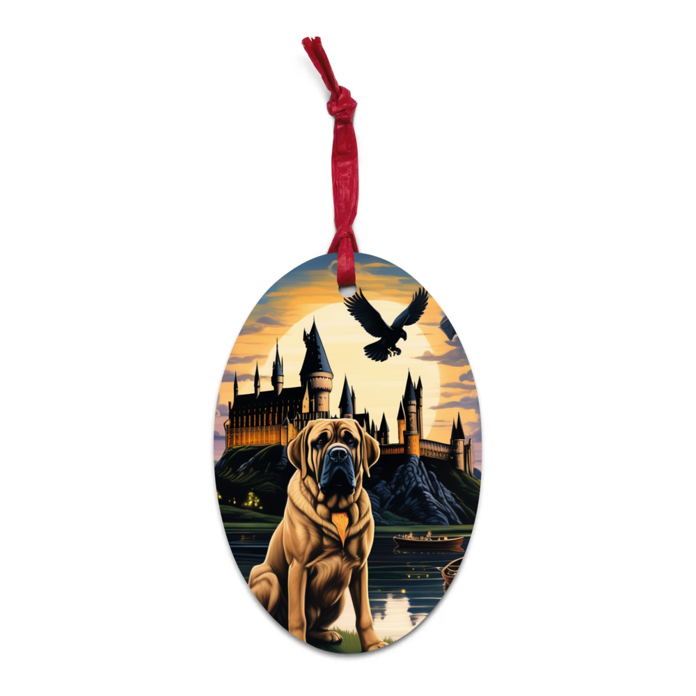 PugMug Custom Mastiff Wooden Ornament