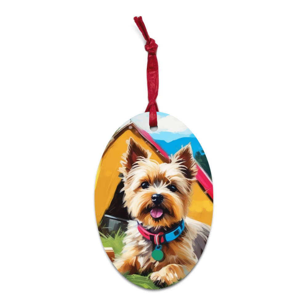 PugMug Custom Cairn Terrier Wooden Ornament