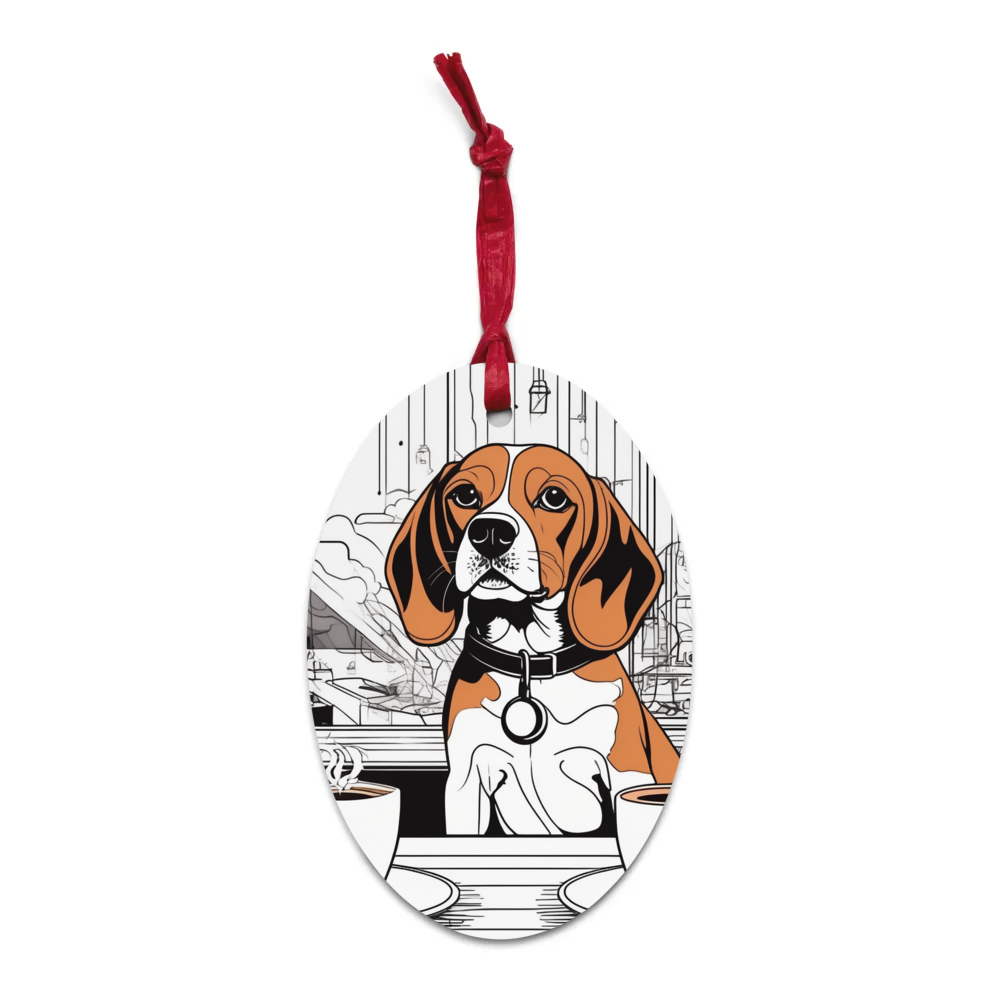 PugMug Custom Beagle Wooden Ornament