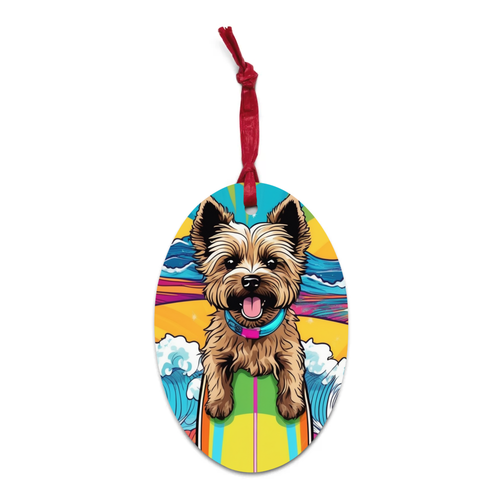 PugMug Custom Cairn Terrier Wooden Ornament