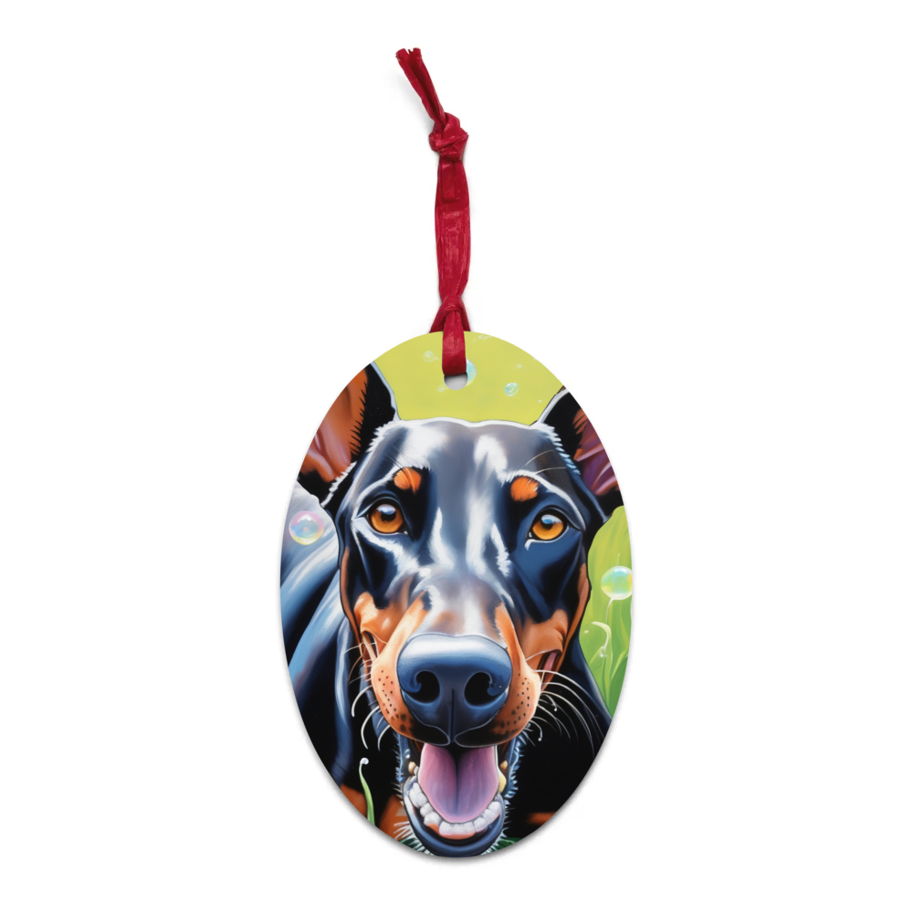 PugMug Custom Doberman Pinscher Wooden Ornament
