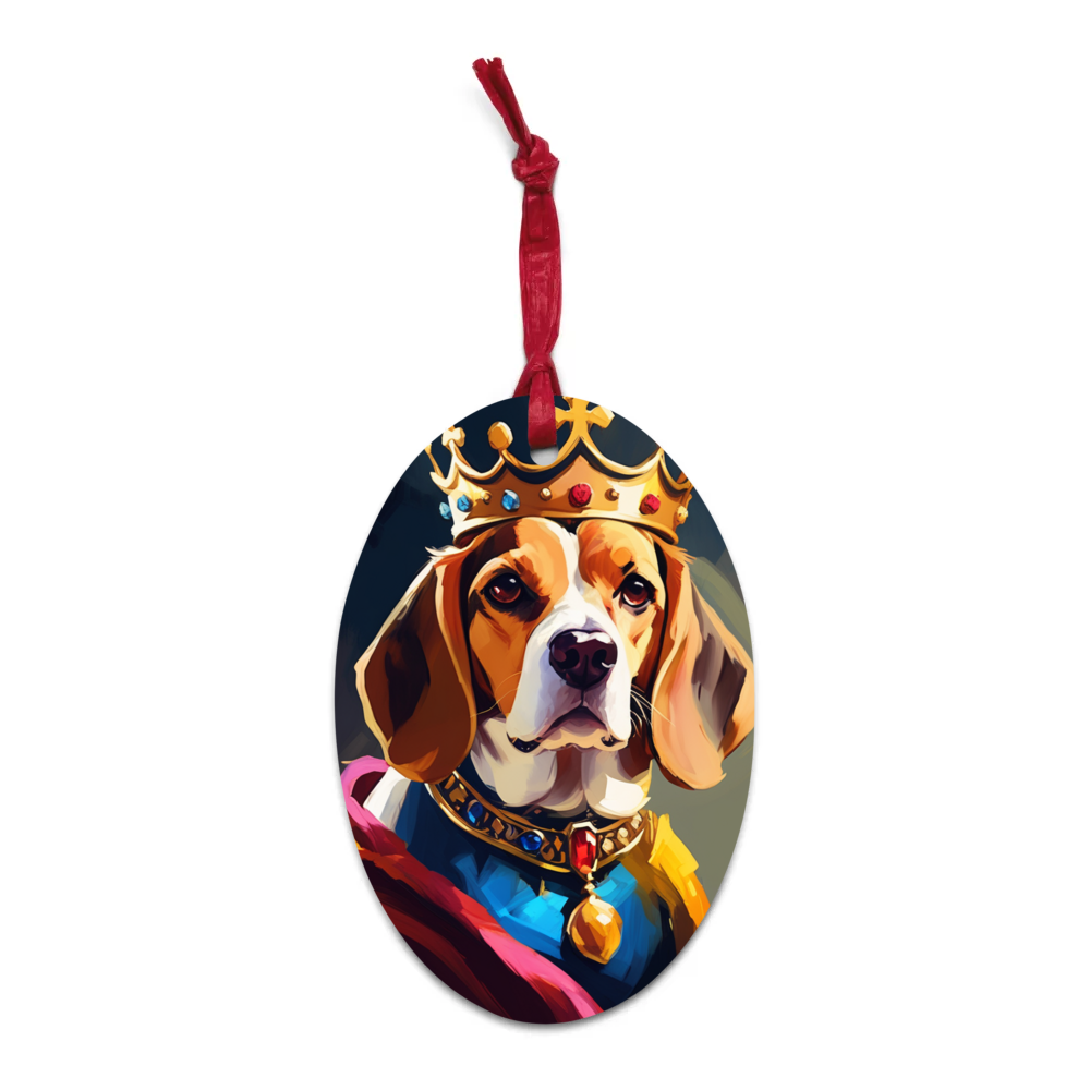 PugMug Custom Beagle Wooden Ornament