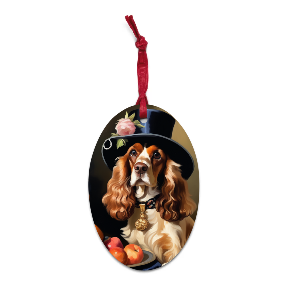 PugMug Custom English Cocker Spaniel Wooden Ornament