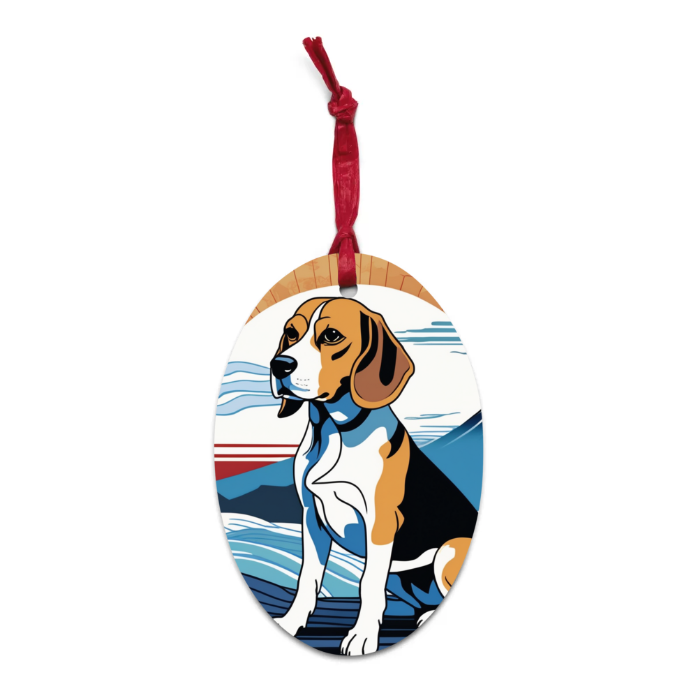 PugMug Custom Beagle Wooden Ornament