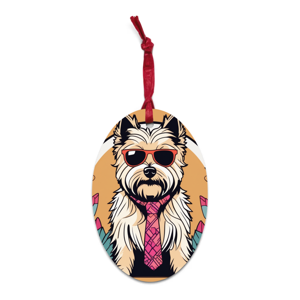 PugMug Custom Cairn Terrier Wooden Ornament