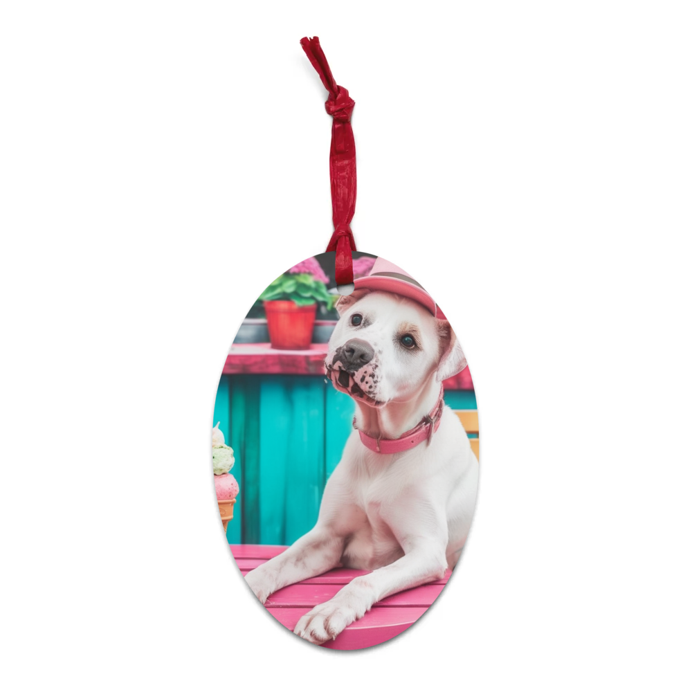 PugMug Custom Melody Wooden Ornament