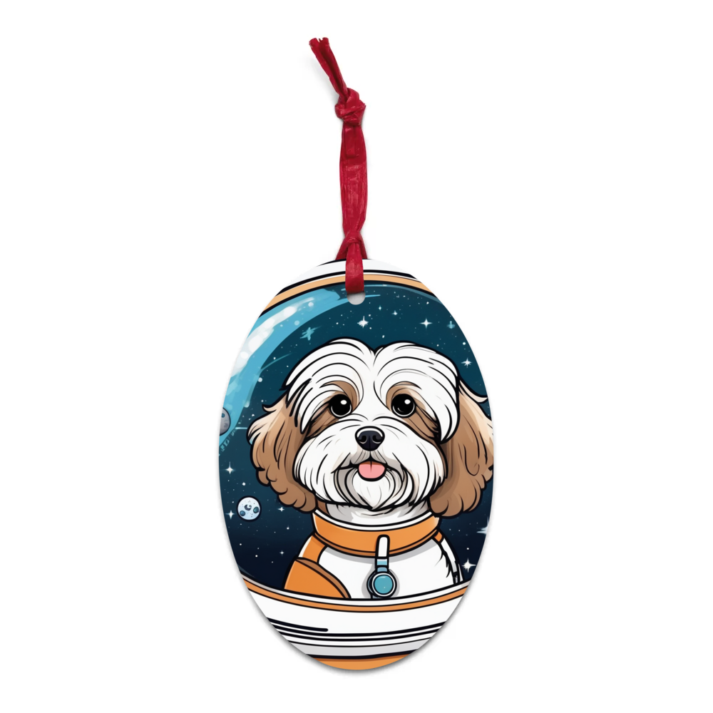 PugMug Custom Tan Havanese Dog Wooden Ornament