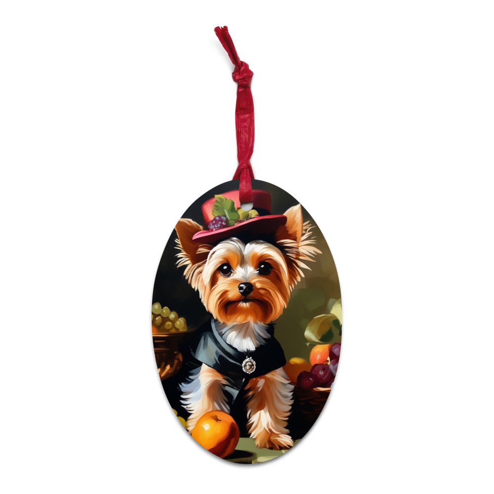 PugMug Custom Yorkshire Terrier Wooden Ornament
