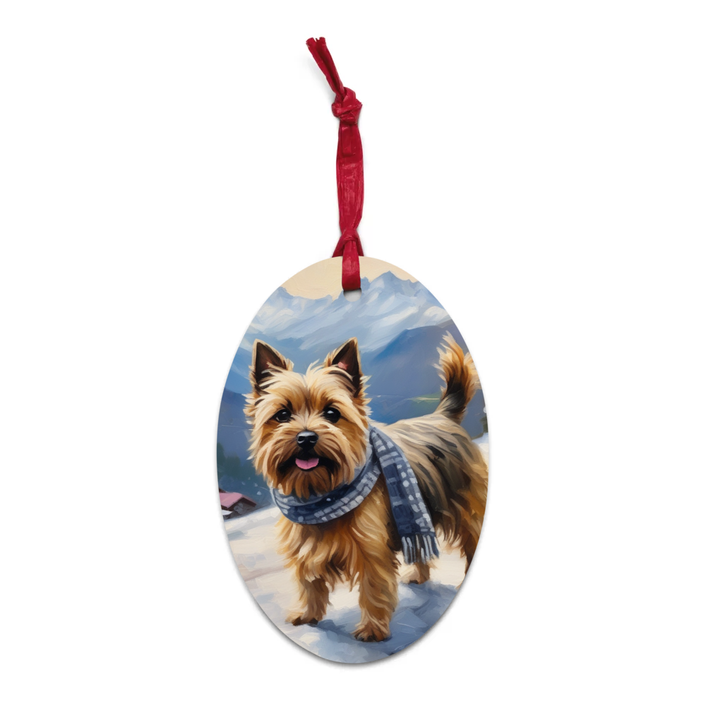 PugMug Custom Cairn Terrier Wooden Ornament