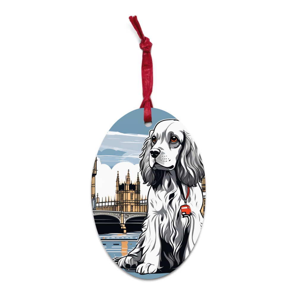 PugMug Custom Cocker Spaniel Wooden Ornament