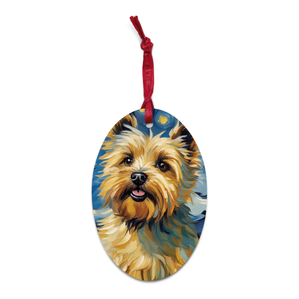 PugMug Custom Cairn Terrier Wooden Ornament