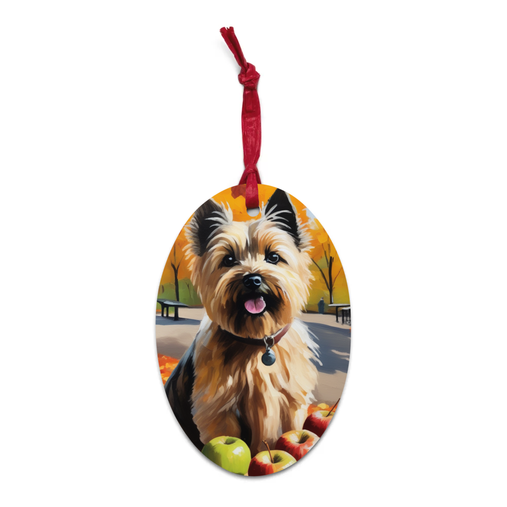 PugMug Custom Cairn Terrier Wooden Ornament