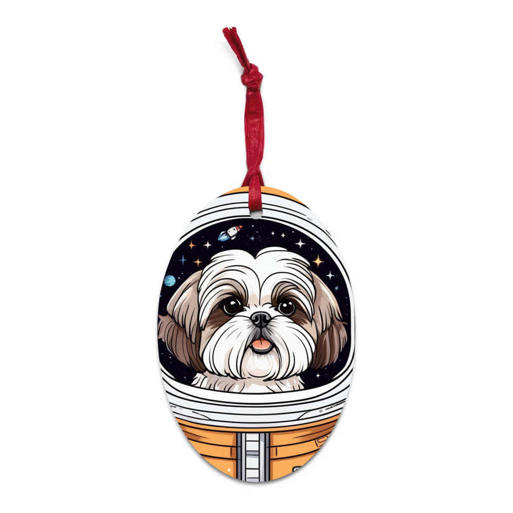 PugMug Custom Shih Tzu Wooden Ornament