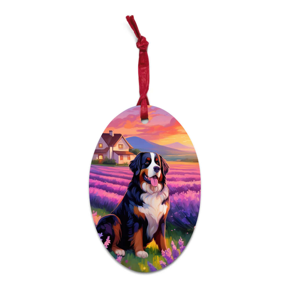 PugMug Custom Bernese Mountain Dog Wooden Ornament
