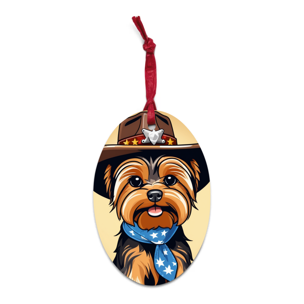 PugMug Custom Yorkshire Terrier Wooden Ornament