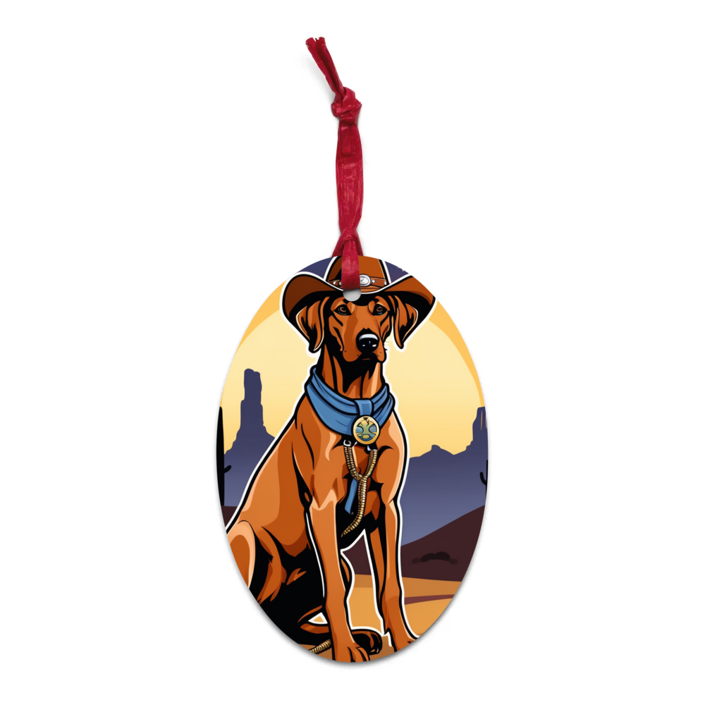 PugMug Custom Rhodesian Ridgeback Wooden Ornament