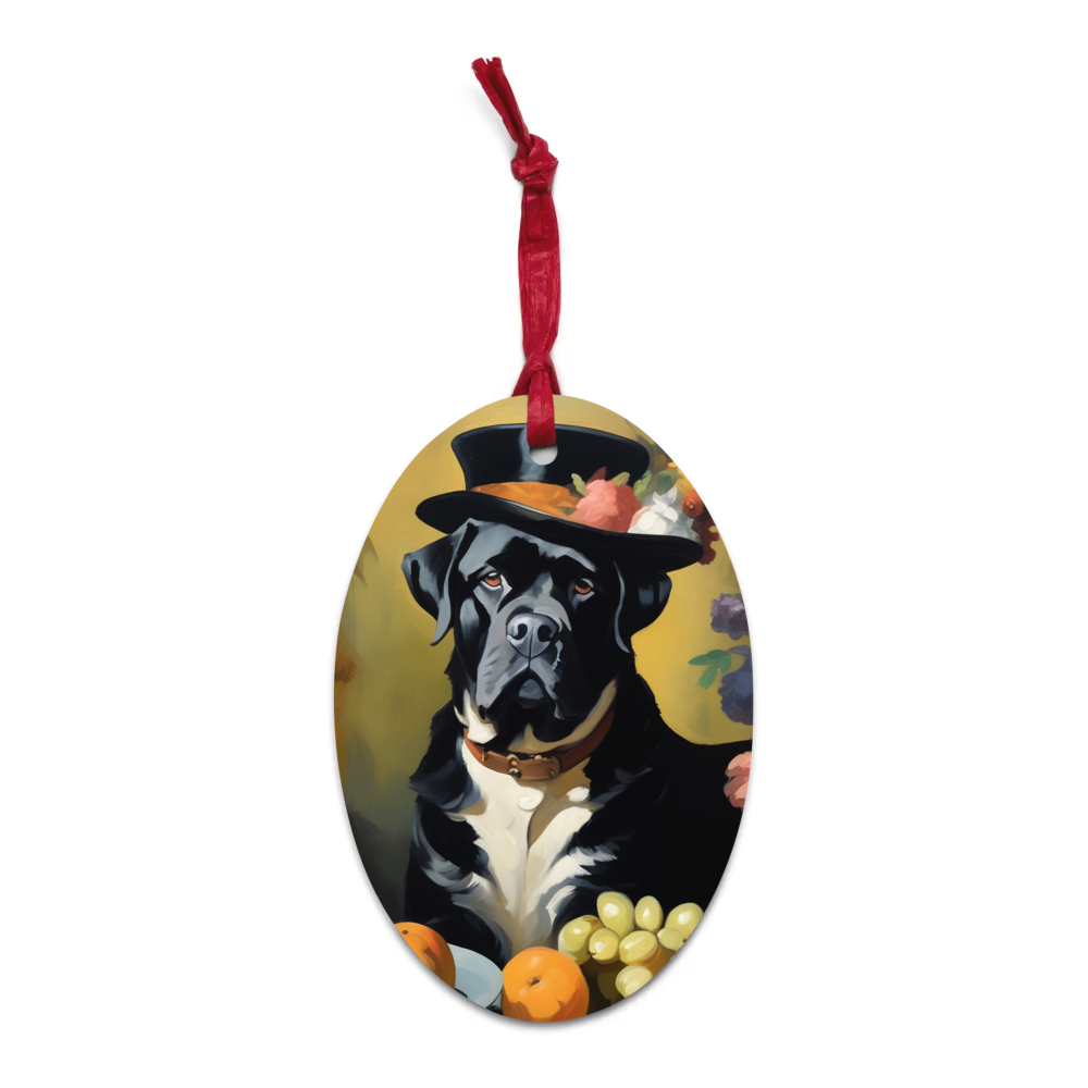 PugMug Custom Mastiff Wooden Ornament