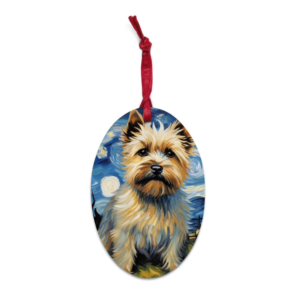 PugMug Custom Cairn Terrier Wooden Ornament