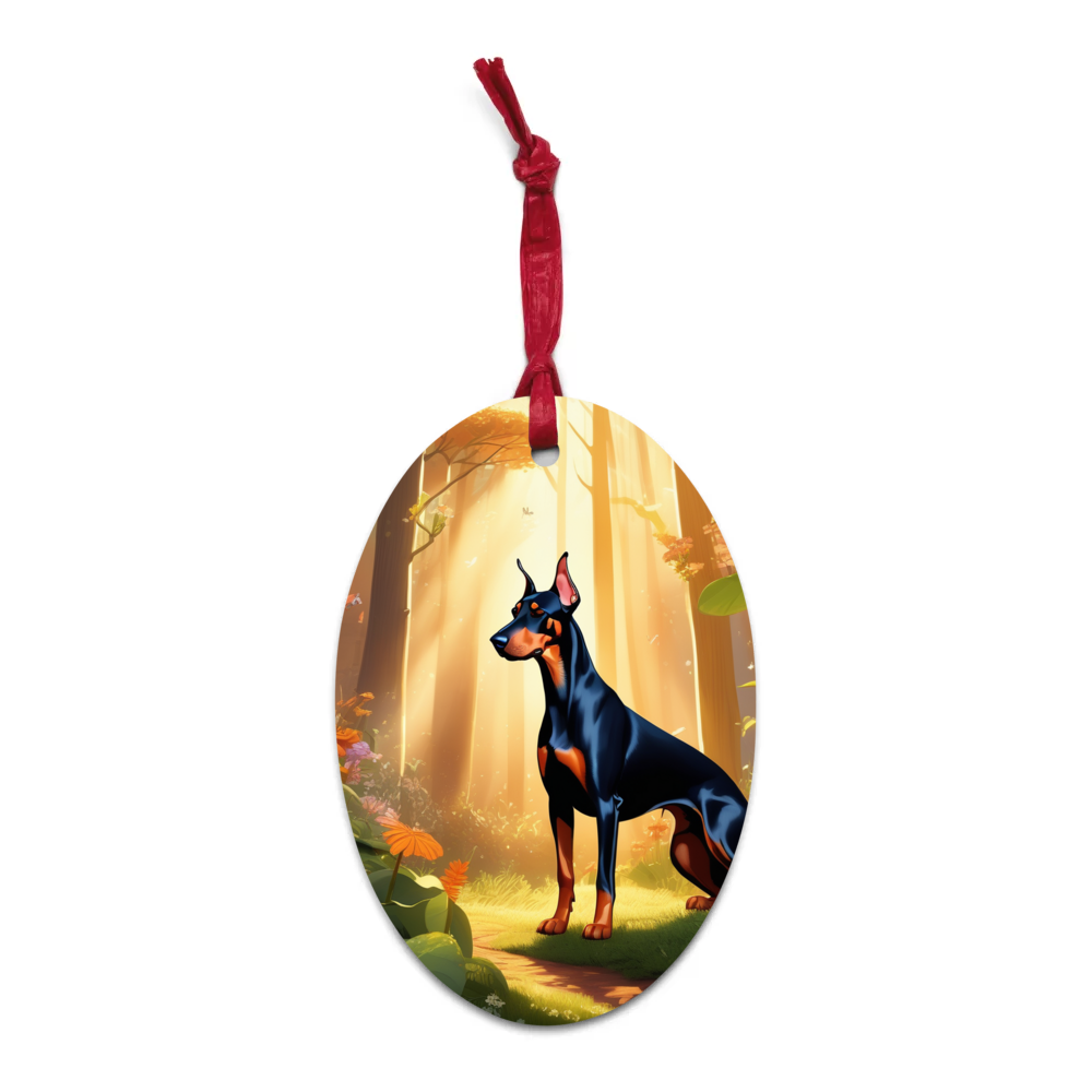 PugMug Custom Doberman Pinscher Wooden Ornament