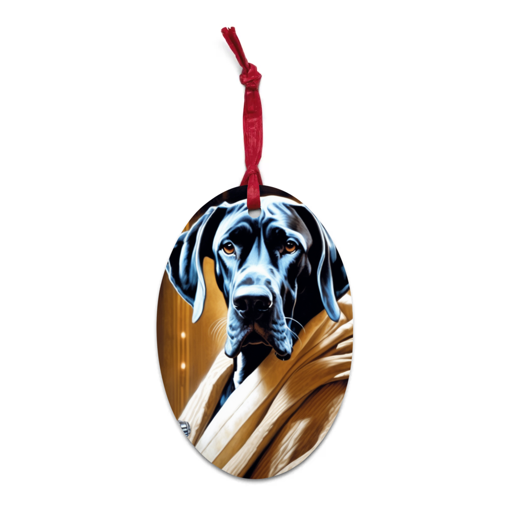 PugMug Custom Great Dane Wooden Ornament
