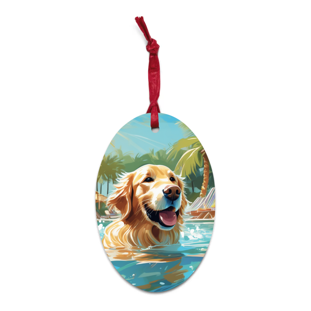 PugMug Custom Pet Wooden Ornament