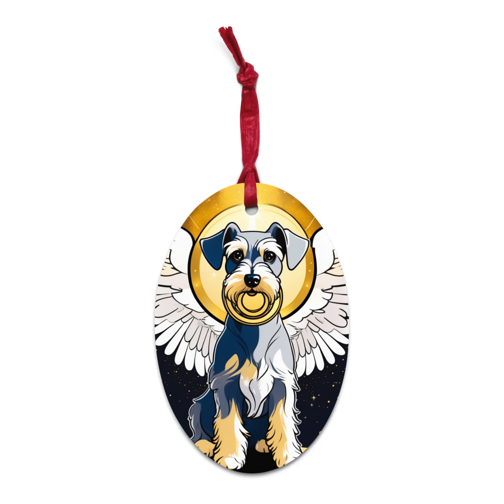 PugMug Custom Miniature Schnauzer Wooden Ornament