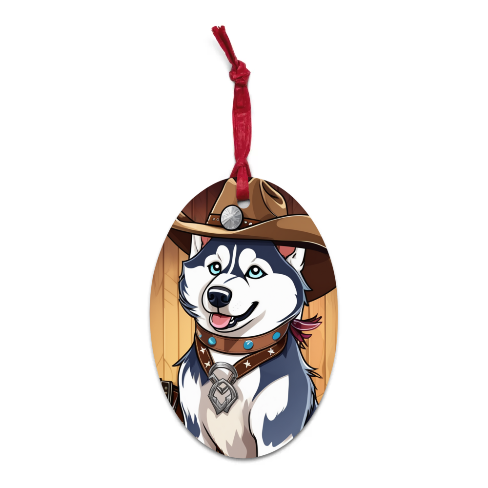 PugMug Custom Siberian Husky Wooden Ornament