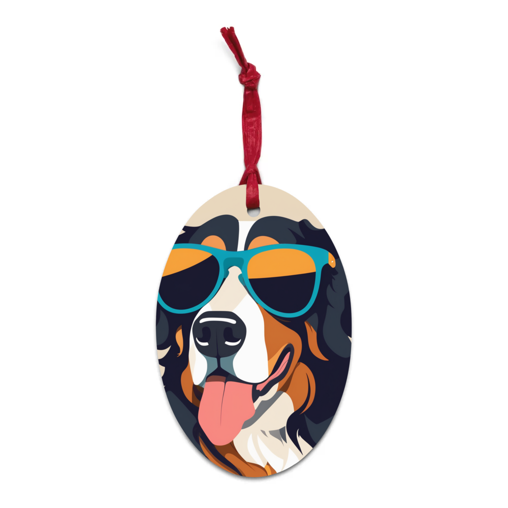 PugMug Custom Bernese Mountain Dog Wooden Ornament