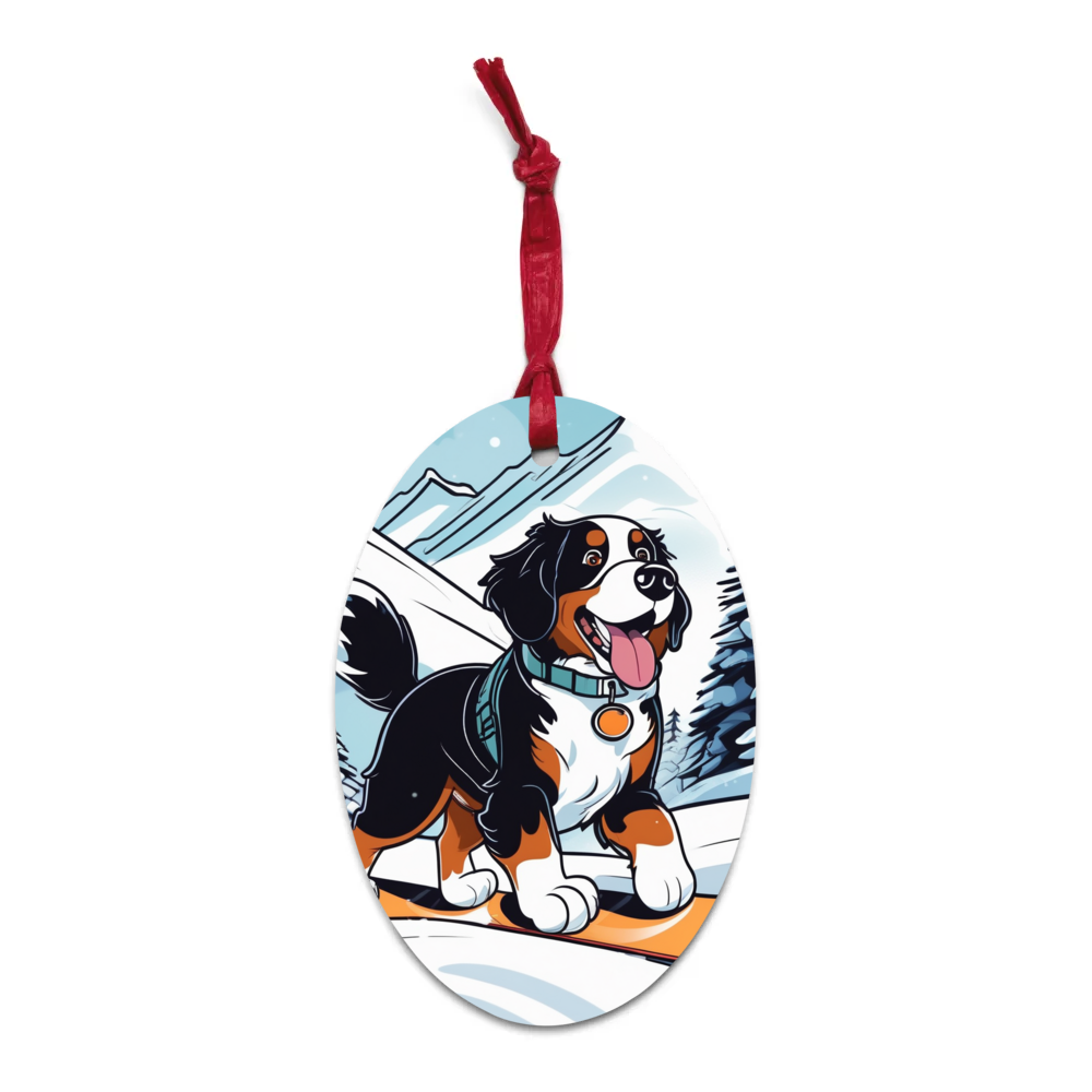 PugMug Custom Bernese Mountain Dog Wooden Ornament