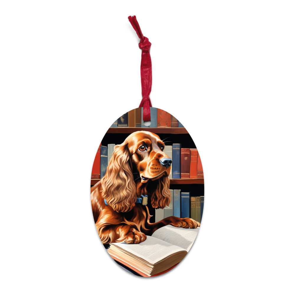 PugMug Custom English Cocker Spaniel Wooden Ornament