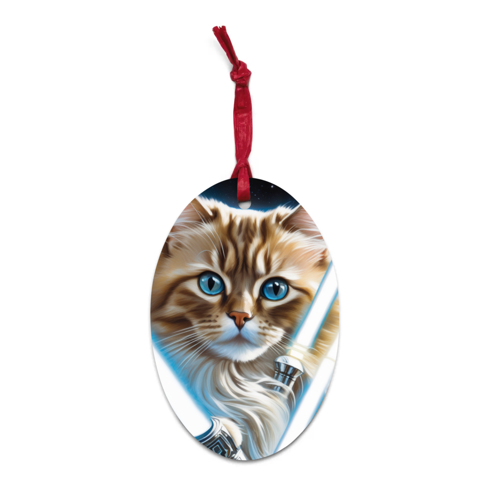 PugMug Custom Tabby Ragdoll Cat Wooden Ornament