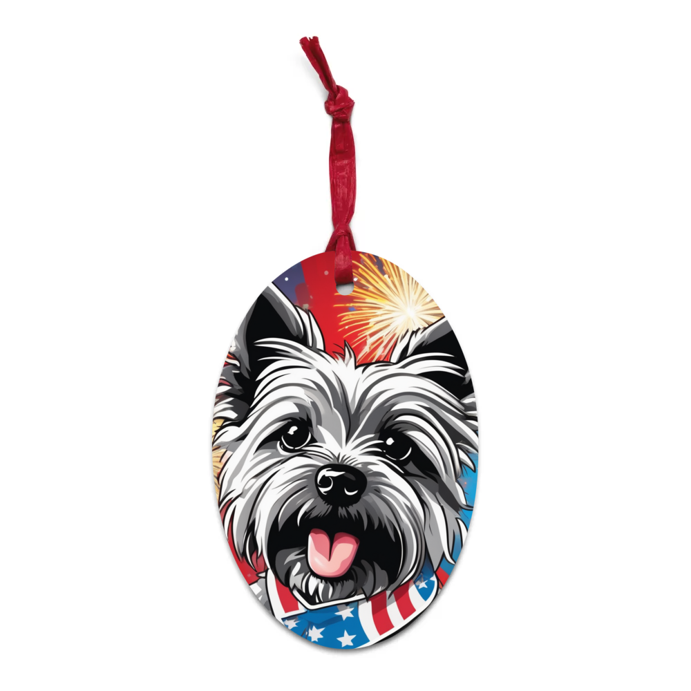 PugMug Custom Cairn Terrier Wooden Ornament