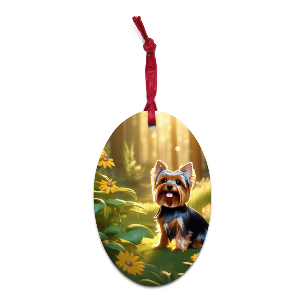 PugMug Custom Yorkshire Terrier Wooden Ornament