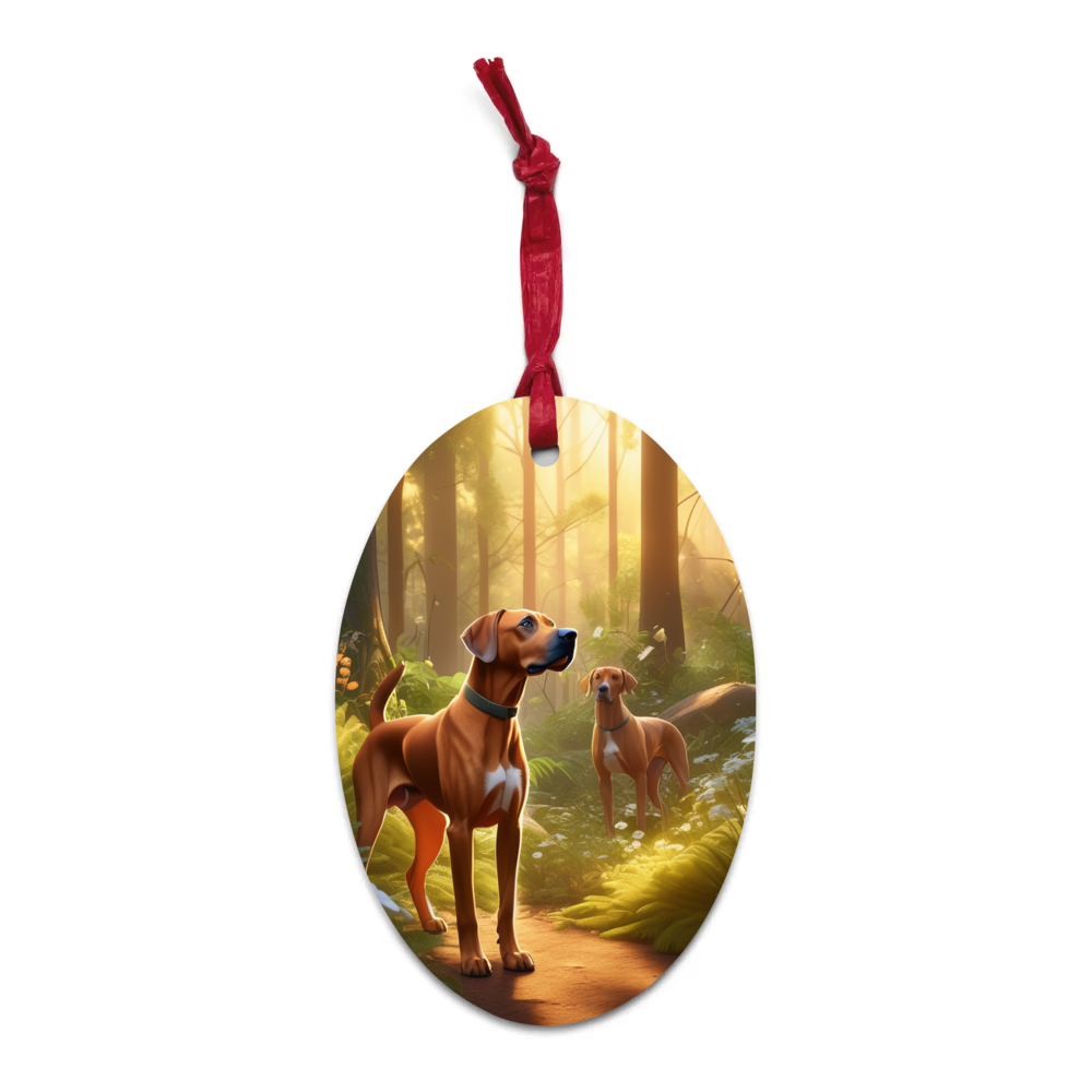 PugMug Custom Rhodesian Ridgeback Wooden Ornament