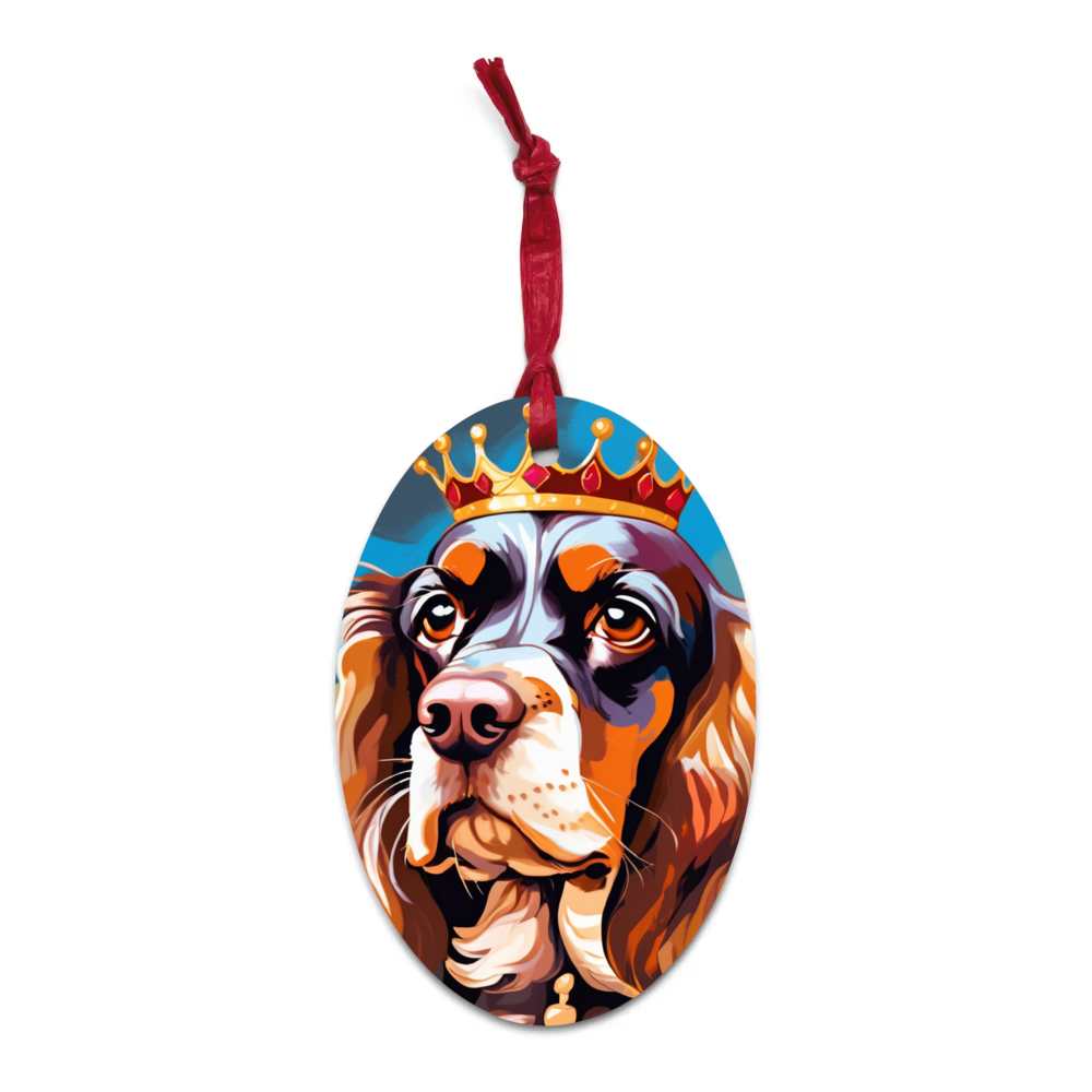 PugMug Custom English Cocker Spaniel Wooden Ornament