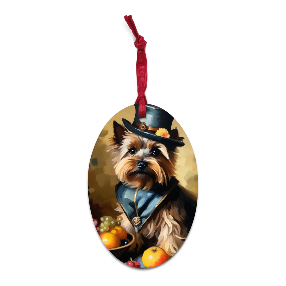 PugMug Custom Cairn Terrier Wooden Ornament