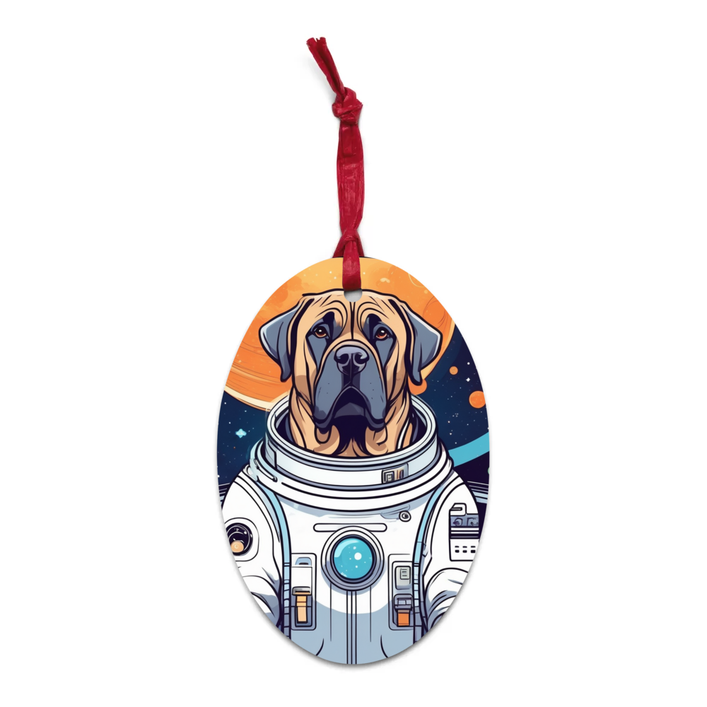 PugMug Custom Mastiff Wooden Ornament