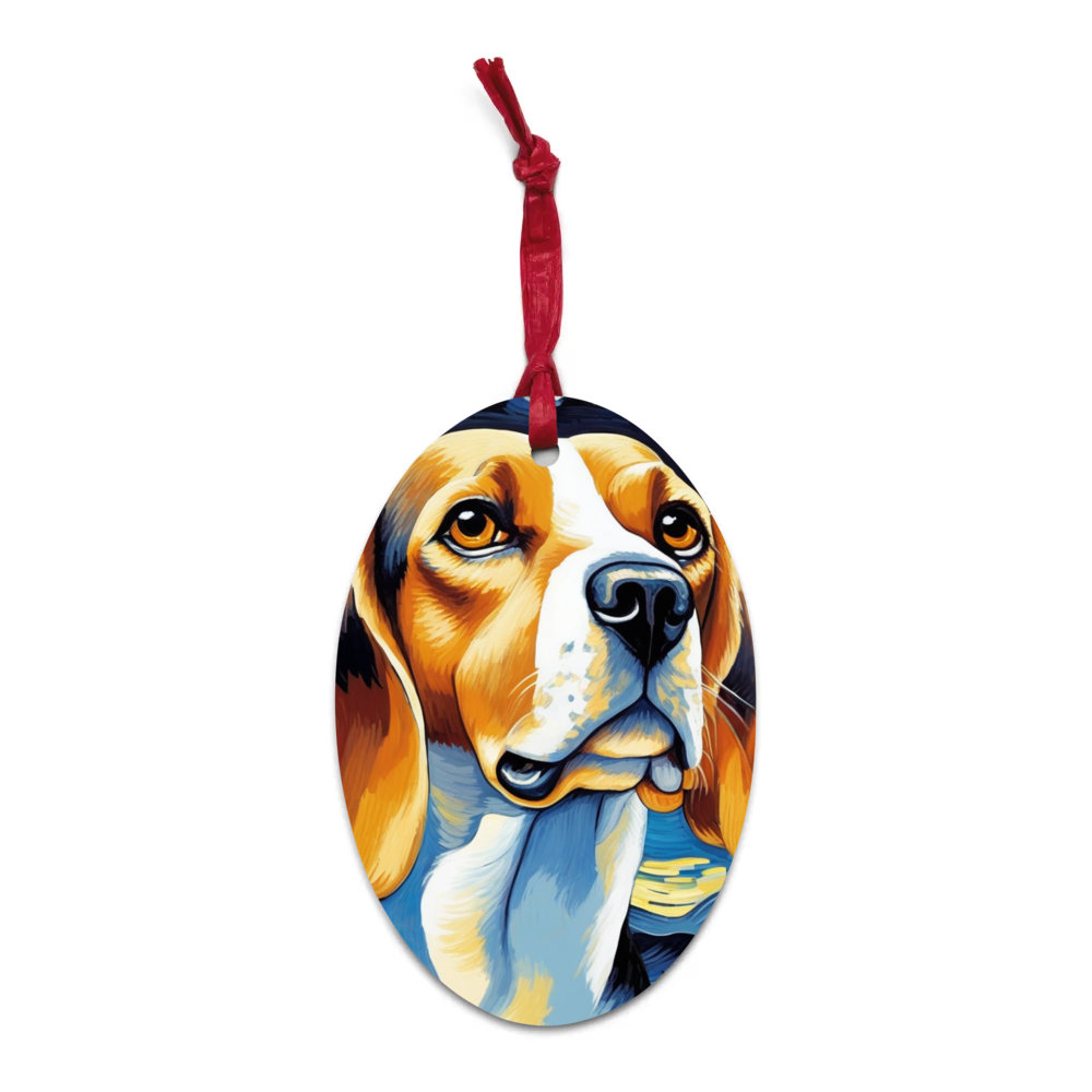 PugMug Custom Beagle Wooden Ornament