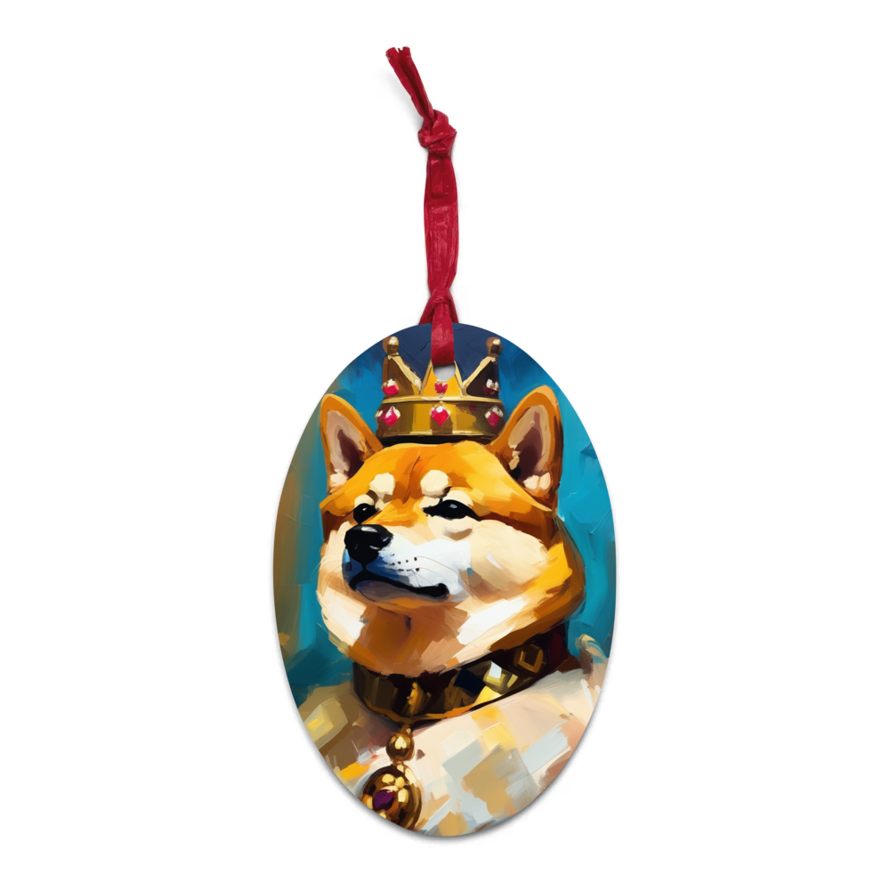 PugMug Custom Shiba Inu Wooden Ornament