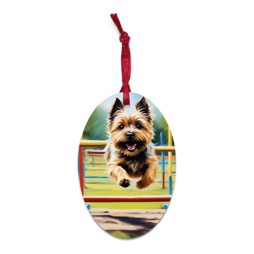 PugMug Custom Cairn Terrier Wooden Ornament